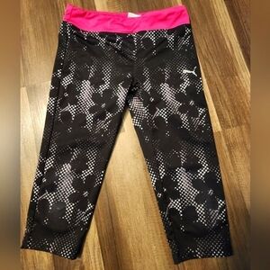 PUMA Leggings Black and Pink Girls size 7